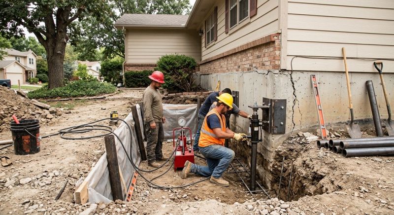 Cracked Foundation Repair in Hoschton, GA