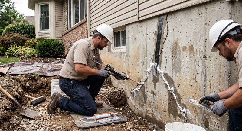 Cracked Foundation Repair in Hoschton, GA
