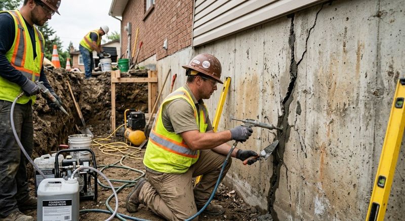 Cracked Foundation Repair in Oakwood, GA