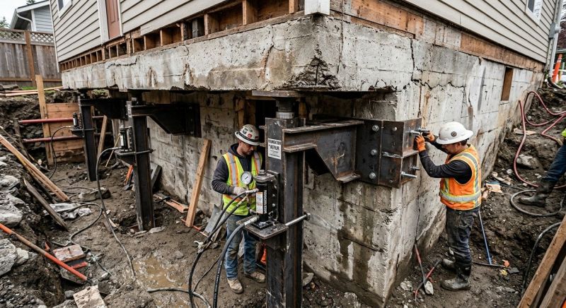 Foundation Lifting in Oakwood, GA