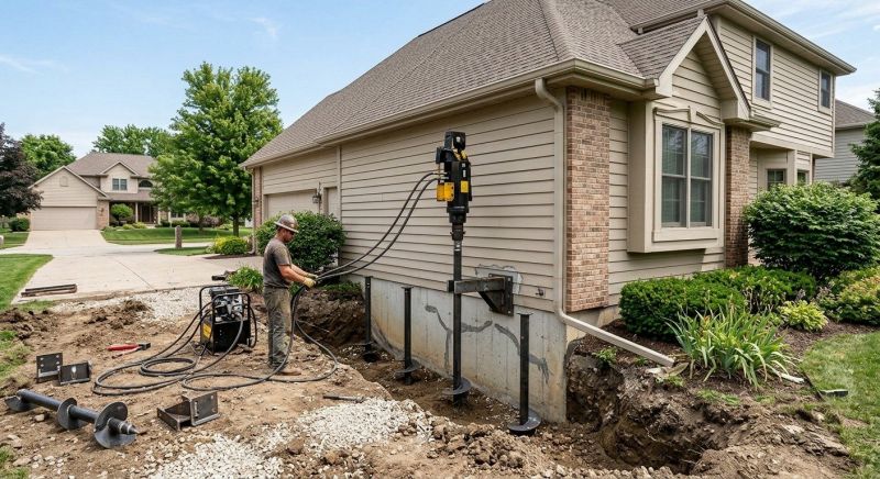 Helical Piers Installation in Jefferson, GA