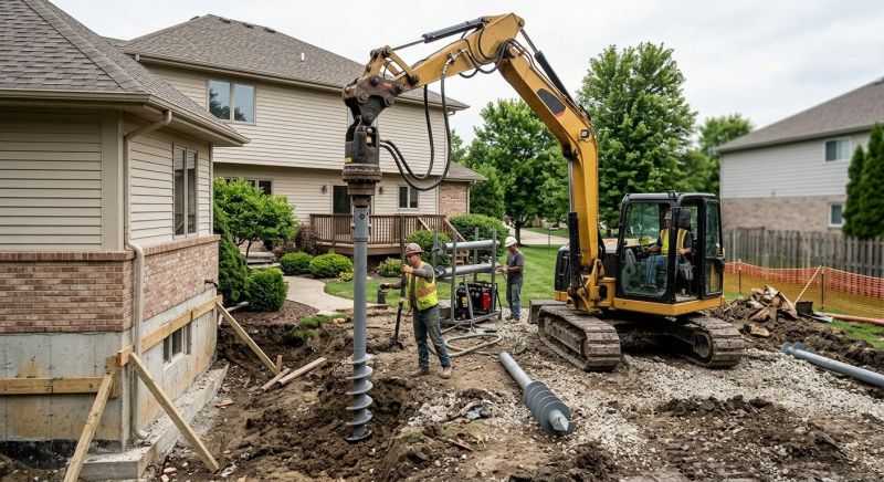 Helical Pile Installation in Jefferson, GA