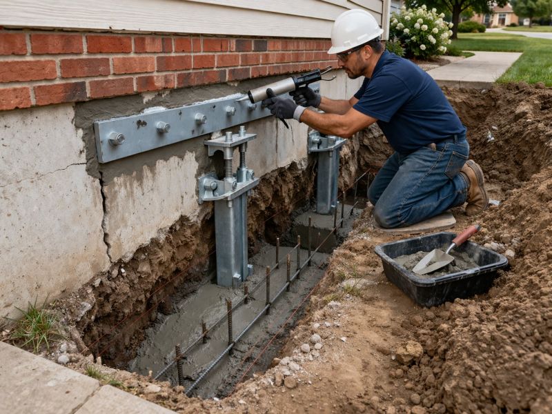 Sinking Foundation Repair in Braselton, GA