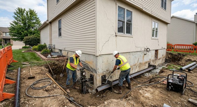 Sinking Foundation Repair in Maysville, GA