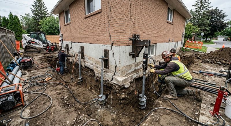 Sinking Foundation Repair in Oakwood, GA