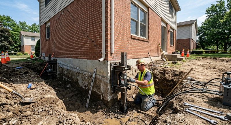 Sinking Foundation Repair in Winterville, GA